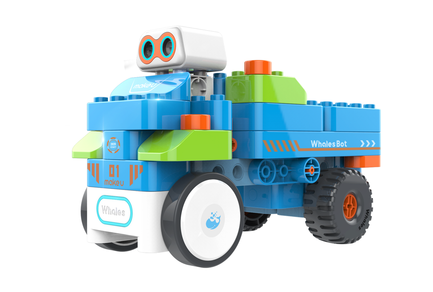WhalesBot - U20 Pro - STEM fejlesztő játék - 4-7 éveseknek - 48 építhető játék