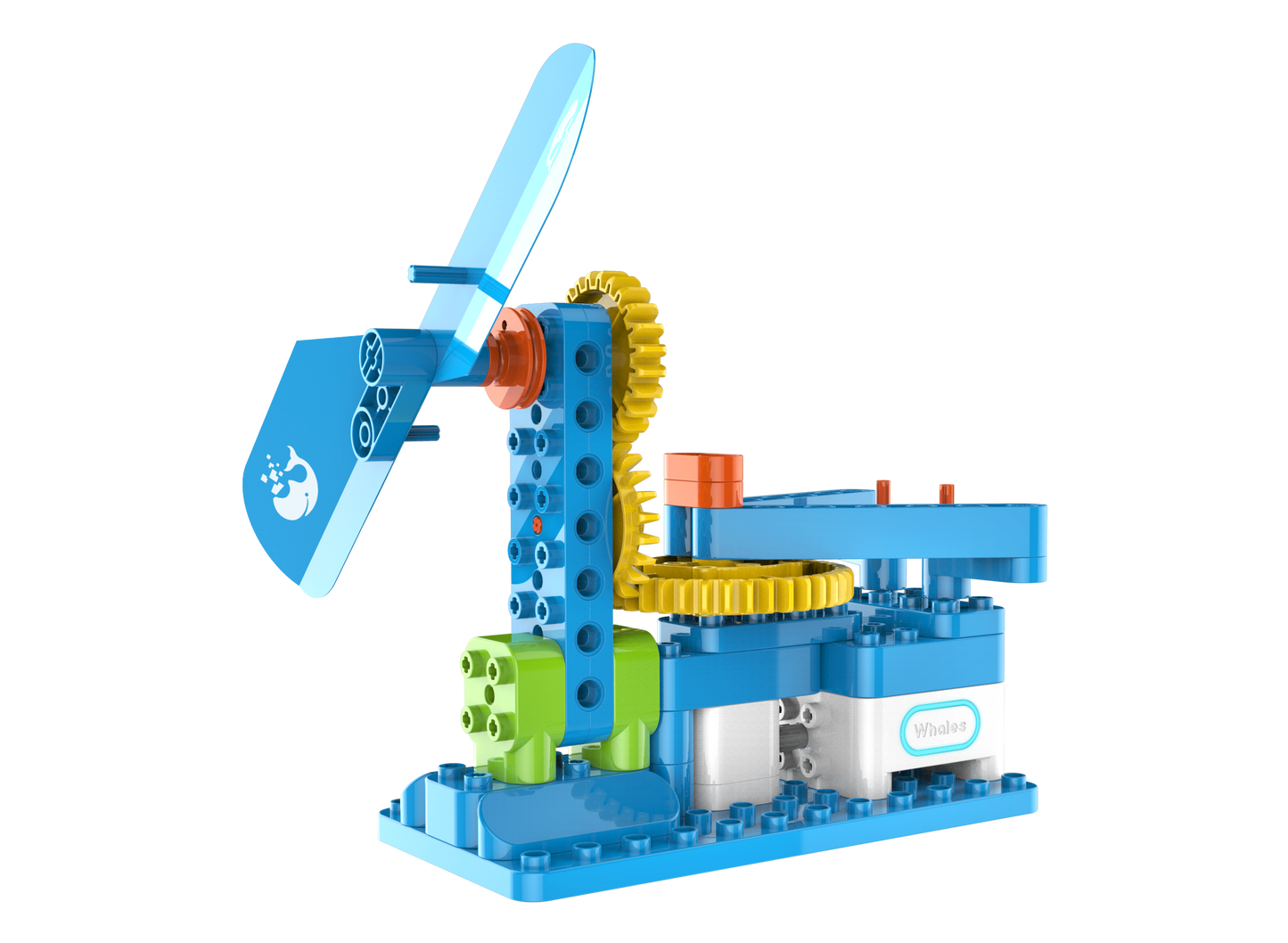 WhalesBot - U20 Pro - STEM fejlesztő játék - 4-7 éveseknek - 48 építhető játék