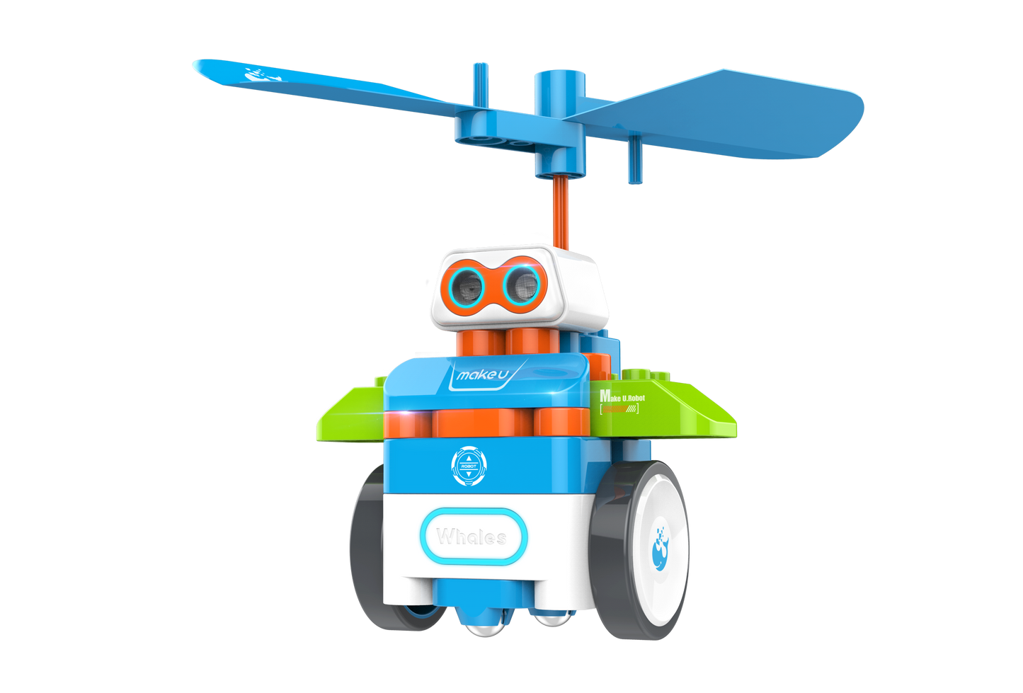WhalesBot - U20 Pro - STEM fejlesztő játék - 4-7 éveseknek - 48 építhető játék